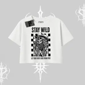 Oversize Crop Tshirt Stay Wild Rock Spirit Urban Riot