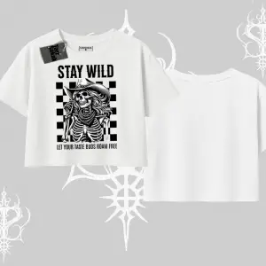 Oversize Crop Tshirt Stay Wild Rock Spirit Urban Riot