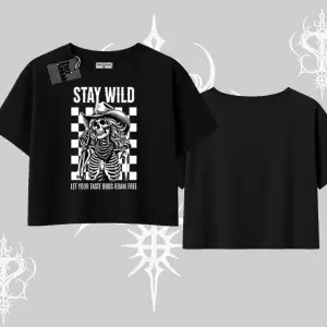 Oversize Crop Tshirt Stay Wild Rock Spirit Urban Riot