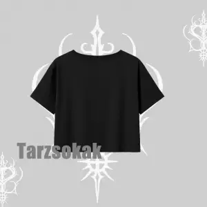 Oversize Crop Tshirt Tsundere Anime Japanese Style Baskılı