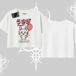 Oversize Crop Tshirt Usagi Kawaii Cute Heart Energy