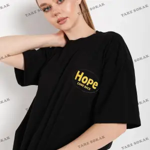 Oversize Fit Pamuklu Kısa Kollu Basic