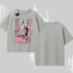 Oversize Tshirt Anime Kawaii Japon Kız Desenli