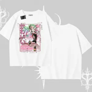 Oversize Tshirt Anime Kawaii Japon Kız Desenli