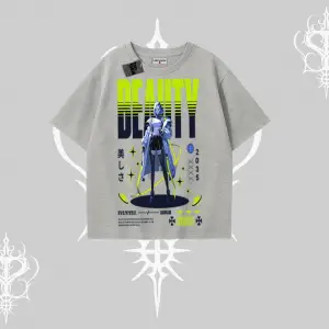 Oversize Tshirt Anime Unity Neon Detaylı Grafik Baskılı