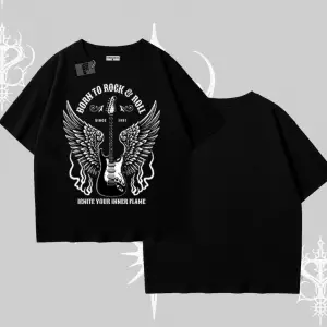 Oversize Tshirt Born to Rock Eternal Flame Legacy