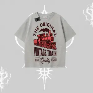 Oversize Tshirt Classic Railroad Vintage Train Street Aesthetic
