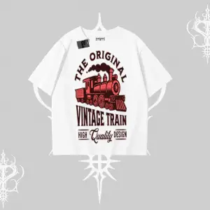 Oversize Tshirt Classic Railroad Vintage Train Street Aesthetic