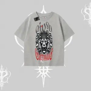 Oversize Tshirt Crowned Lion Rock Authority Myth