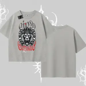 Oversize Tshirt Crowned Lion Rock Authority Myth