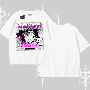 Oversize Tshirt Games Schoolgirl Anime Baskılı