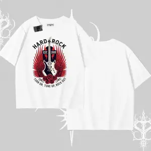 Oversize Tshirt Hard Rock Winged Guitar Rebellion