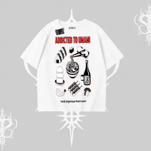 Oversize Tshirt Japon Mutfağı Umami Temalı Baskılı