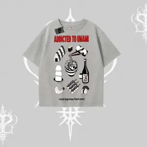 Oversize Tshirt Japon Mutfağı Umami Temalı Baskılı