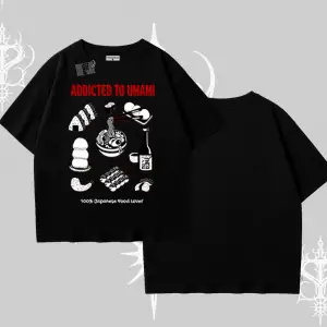 Oversize Tshirt Japon Mutfağı Umami Temalı Baskılı