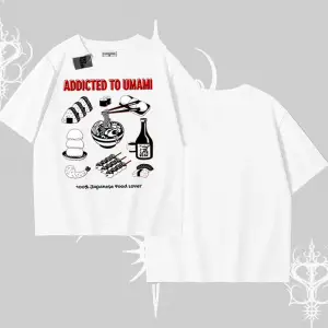 Oversize Tshirt Japon Mutfağı Umami Temalı Baskılı