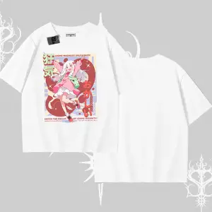 Oversize Tshirt Madness Unleashed Anime Girl Baskılı