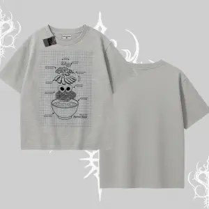 Oversize Tshirt Noodle Theory Hand Drawn Concept