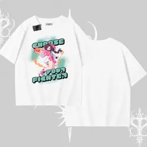 Oversize Tshirt Oversize  Anime Kız Desenli Japon Stil