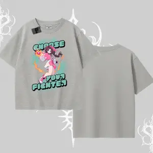 Oversize Tshirt Oversize  Anime Kız Desenli Japon Stil