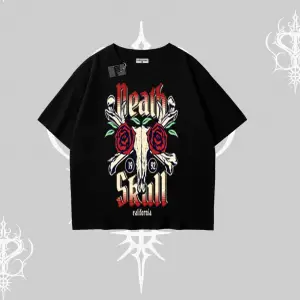 Oversize Tshirt Skull & Roses Vintage West Coast Rebellion