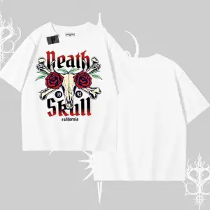 Oversize Tshirt Skull & Roses Vintage West Coast Rebellion