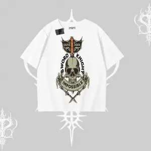 Oversize Tshirt Sword Knight Skull Impossible Street Creed