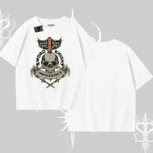 Oversize Tshirt Sword Knight Skull Impossible Street Creed