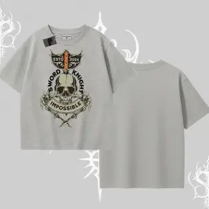 Oversize Tshirt Sword Knight Skull Impossible Street Creed