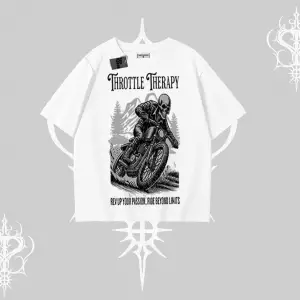 Oversize Tshirt Throttle Therapy No Brakes Just Freedom