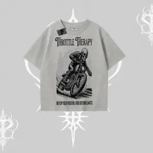 Oversize Tshirt Throttle Therapy No Brakes Just Freedom