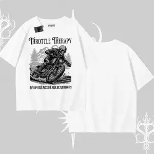 Oversize Tshirt Throttle Therapy No Brakes Just Freedom