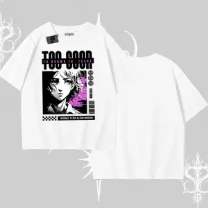 Oversize Tshirt Too Good Anime Girl Grafik Baskılı
