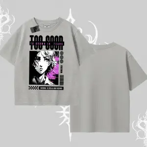 Oversize Tshirt Too Good Anime Girl Grafik Baskılı
