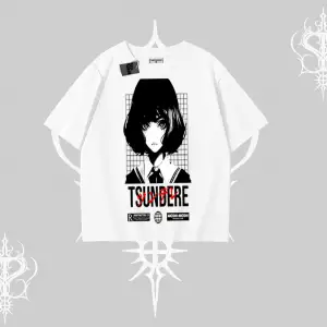 Oversize Tshirt Tsundere Anime Japanese Style Baskılı