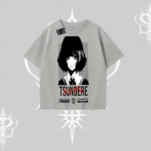 Oversize Tshirt Tsundere Anime Japanese Style Baskılı