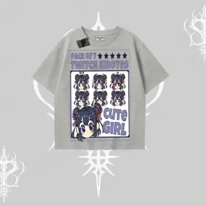 Oversize Tshirt Twitch Emotes Cute Girl Anime Expression