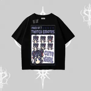 Oversize Tshirt Twitch Emotes Cute Girl Anime Expression