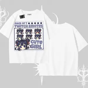 Oversize Tshirt Twitch Emotes Cute Girl Anime Expression