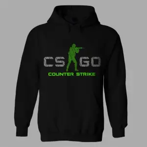 Oversize Unisex Cs Go Counter Strike Siyah Sweatshirt
