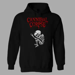 Oversize Unisex Siyah Cannibal Corpse Siyah Hoodie