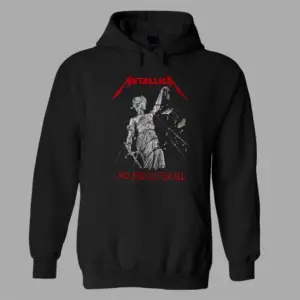 Oversize Unisex Siyah Metallica And Justice For All Hoodie