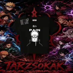 Pain nagato Naruto Anime Karakter Kadın Baby Tee Beyaz