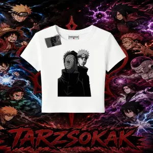 Pain nagato Naruto Anime Karakter Kadın Baby Tee Beyaz
