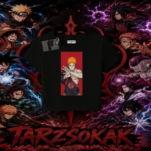 Pain nagato Naruto Anime Karakter Kadın Baby Tee Beyaz