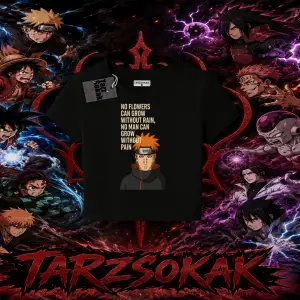 Pain nagato Naruto Anime Karakter Kadın Baby Tee Beyaz