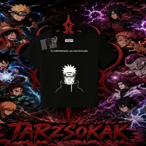 Pain nagato Naruto Anime Karakter Kadın Baby Tee Beyaz