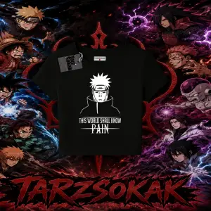 Pain nagato Naruto Anime Karakter Kadın Baby Tee Beyaz