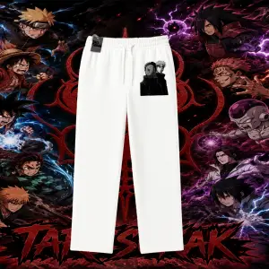 Pain nagato Naruto Anime Karakter Unisex Baggy Eşofman Altı Beyaz