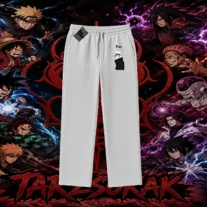 Pain nagato Naruto Anime Karakter Unisex Baggy Eşofman Altı Beyaz